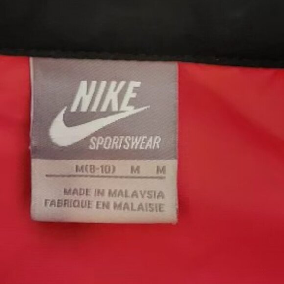 Nike Pinkish Red with Black Stripes Windbreaker Long Sleeve Casual Jacket - Picture 4 of 4